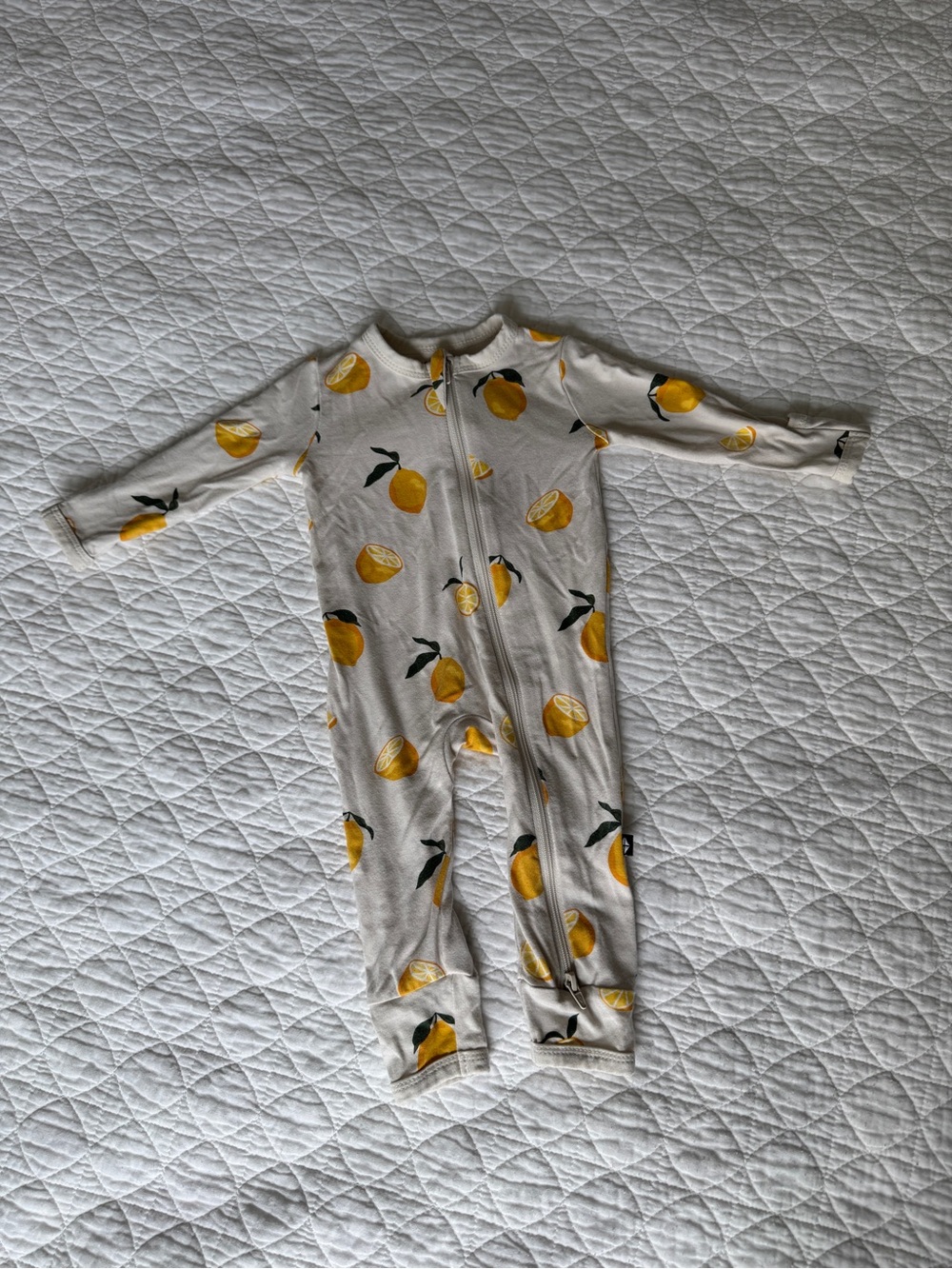 Kyte Baby Lemons One-Piece Zippered Romper Outfit